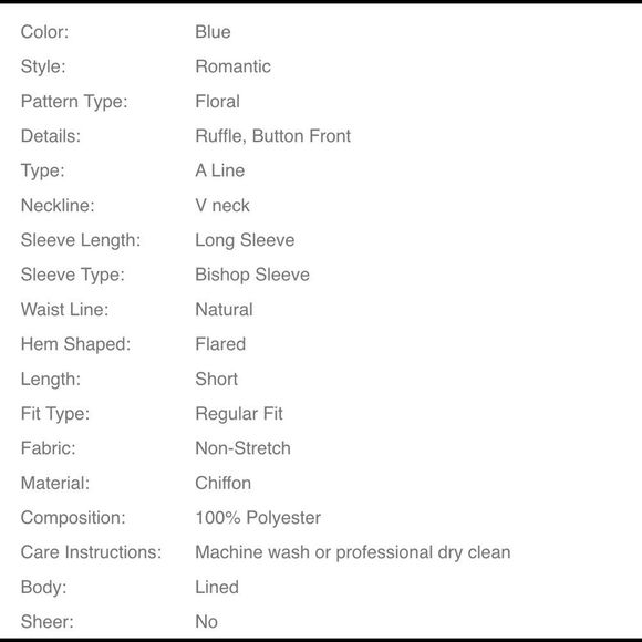 Simplee White & Blue Floral Ruffle Bishop Sleeve Romantic Spring Dress - Picture 13 of 13